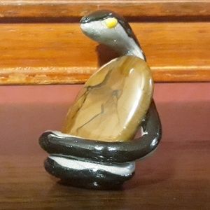 Jasper snake pendant